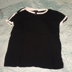 Black and white tee